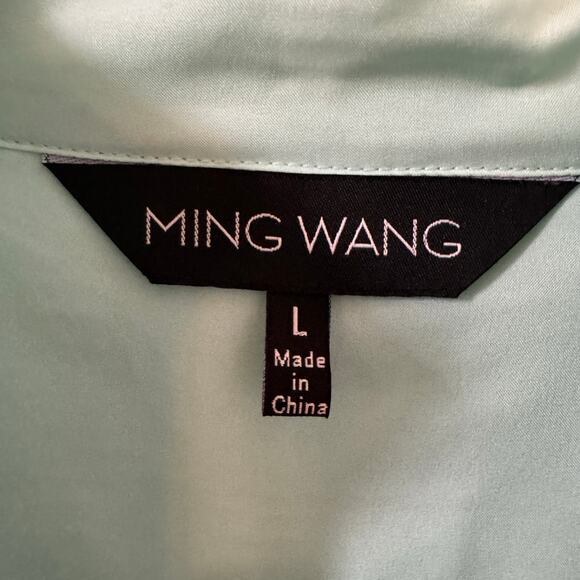 Ming Wang Bubble Textured Tunic Jacket Mandarin Collar in "Mint" Green Size L - Picture 11 of 12